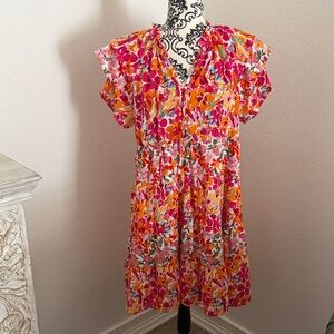 Umgee Floral Multicolor Dress size L